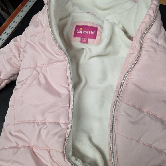 Wippette Kids Infant Girls SZ 6-9 Months Pink Unicorn Snowsuit-Hooded/Footed - Picture 6 of 10